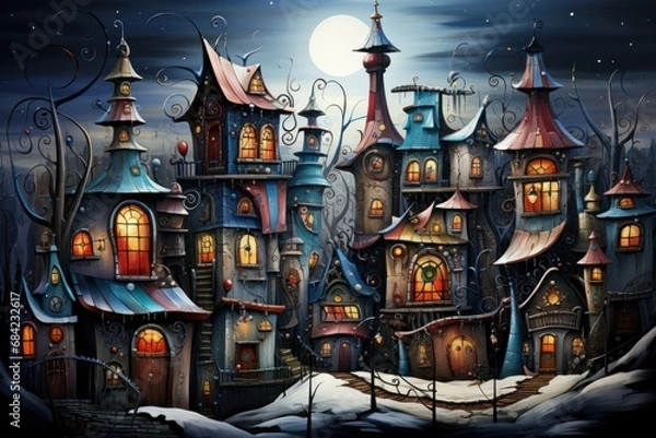 Fototapeta Santa's Workshop - Generative AI