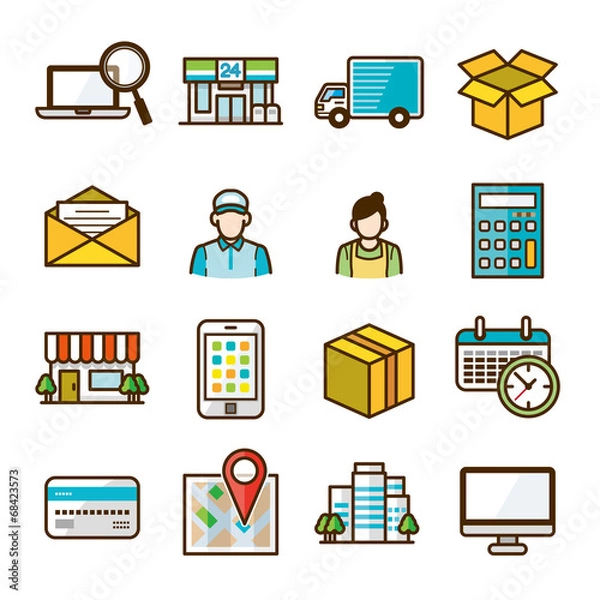 Obraz 配達員　アイコン