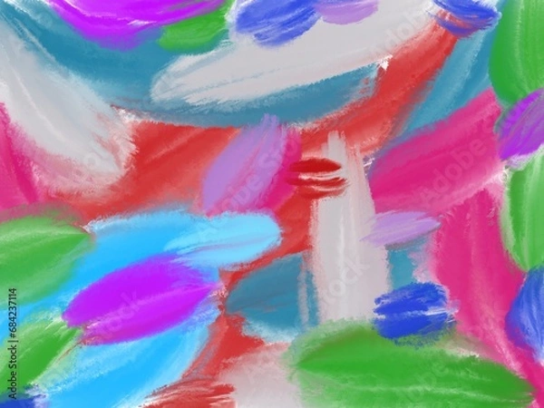 Obraz Colorful  free brush strokes made on a graphics device