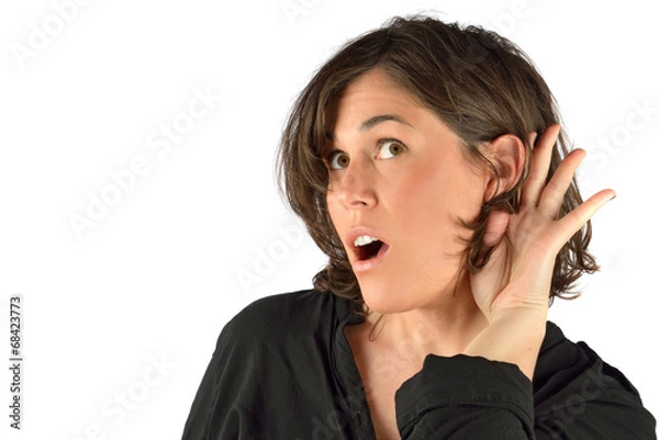 Obraz donna che cerca di udire