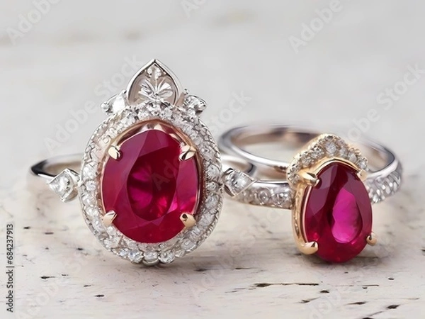 Obraz Ruby stone rings 