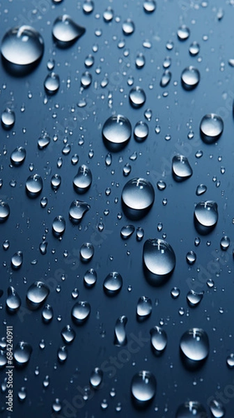 Fototapeta 3D waterdrops wallpaper, make it look like 3D raindrops in the display created with Generative Ai