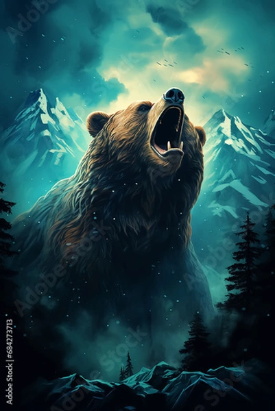 Obraz polar Bear in water