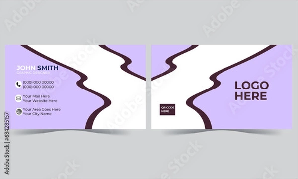 Fototapeta Modern Business Card - Creative and Clean Business Card Template modern creative business card and name card horizontal simple clean template vector design.