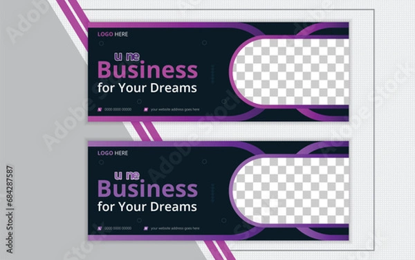 Obraz Corporate web banner design template