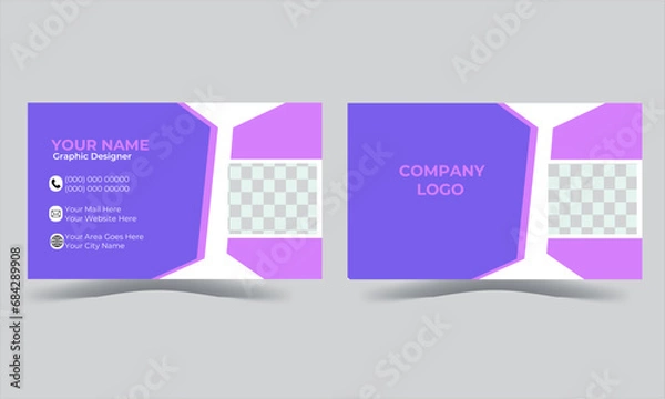 Fototapeta Modern and simple business card design.Modern Business Card - Creative and Clean Business Card Template.