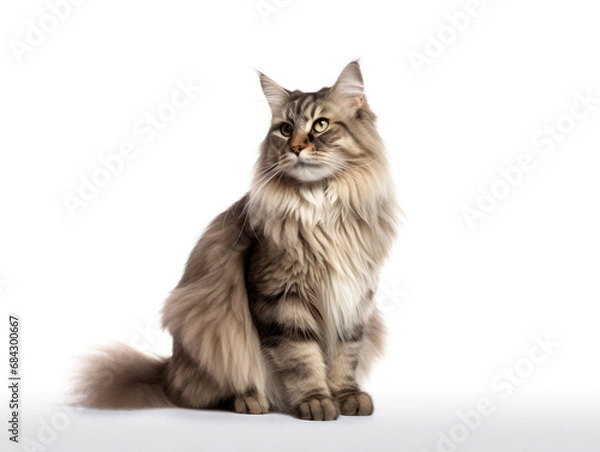 Obraz Chaussie Cat Studio Shot Isolated on Clear Background, Generative AI