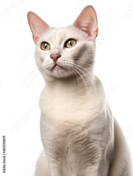 Fototapeta Colorpoint Shorthair Cat Studio Shot Isolated on Clear Background, Generative AI