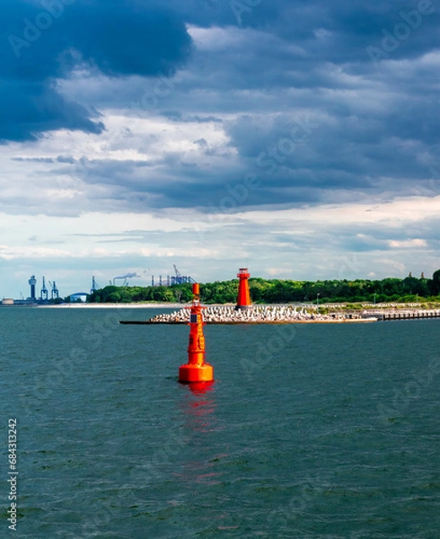 Fototapeta red lighthouse