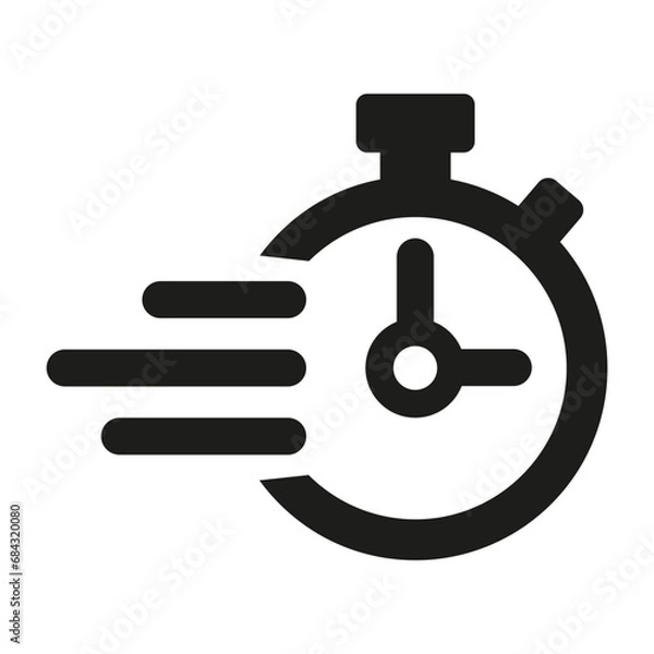 Fototapeta Task time icon on white background.