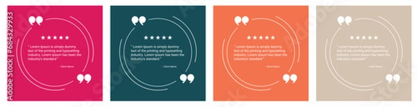 Obraz Customer review or testimonial social media post banner