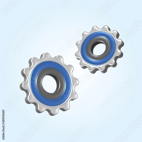 Obraz 3D gear icon