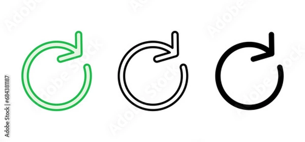Fototapeta Refresh icon set. Reload icon vector. Update icon.