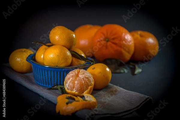 Obraz still life with tangerines