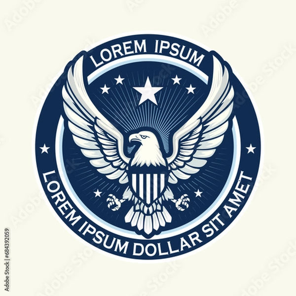 Obraz eagle emblem logo design. vector illustration