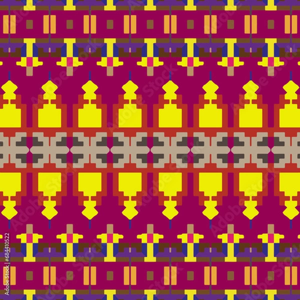 Fototapeta Abstraction in art. Seamless background with repeat pattern. 