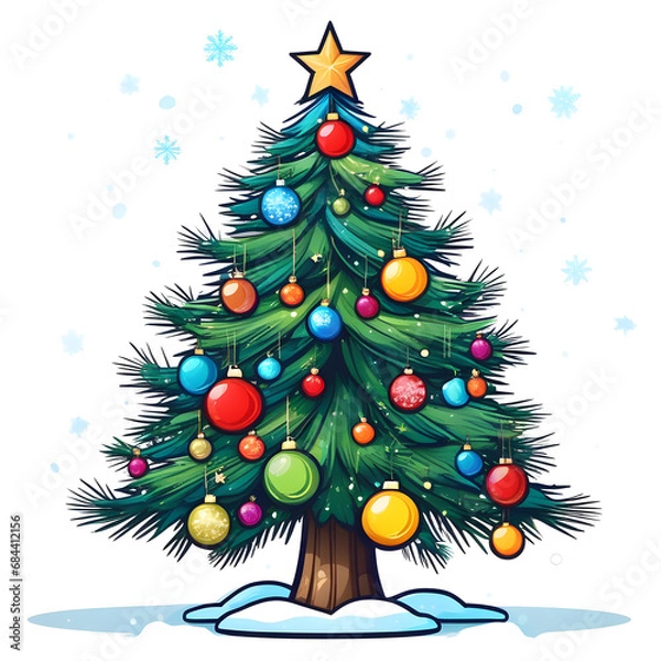 Obraz christmas tree with gifts