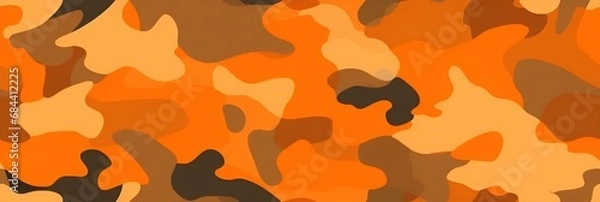 Fototapeta orange camouflage pattern | generative AI