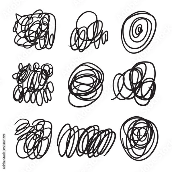 Obraz set of black and white elements