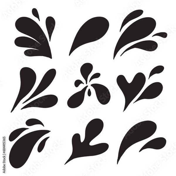 Obraz black and white splash