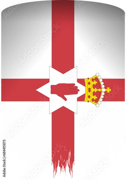 Fototapeta Dangling Style Northhern Ireland Flag