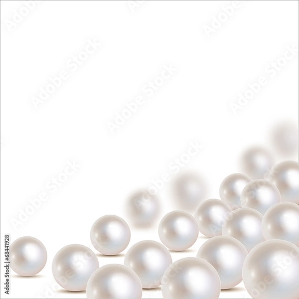 Obraz Perłowy róg w prawym dolnym rogu