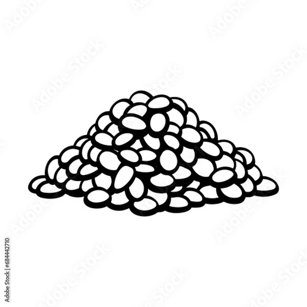 Fototapeta Simple Illustration of Lentil. SVG Vector