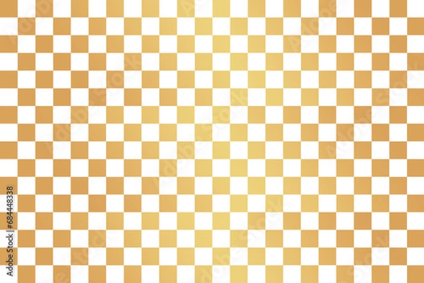 Obraz お祝い、金色の格子柄の背景イラスト