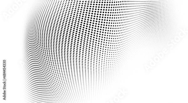 Fototapeta Abstract halftone wave dotted background