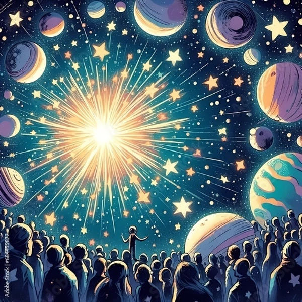 Fototapeta background with fireworks