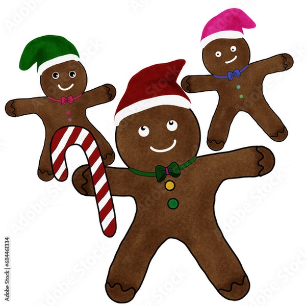 Obraz Gingerbread man wearing a hat
