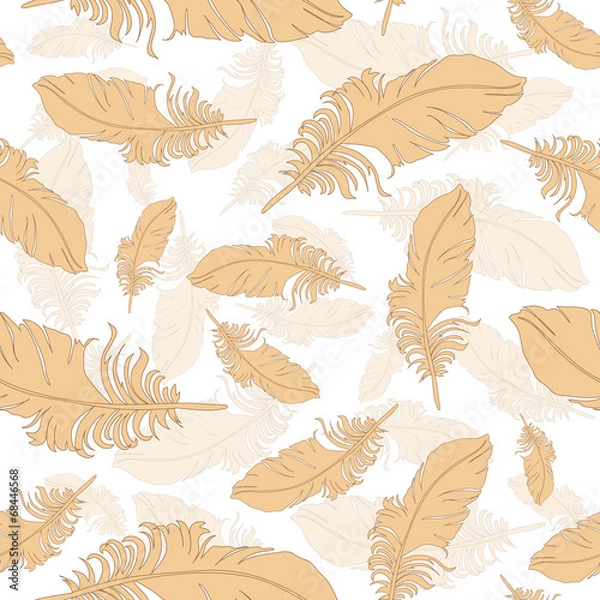 Fototapeta Plumage background seamless pattern vector.