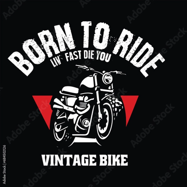 Obraz motorcycle top t shirt design vector