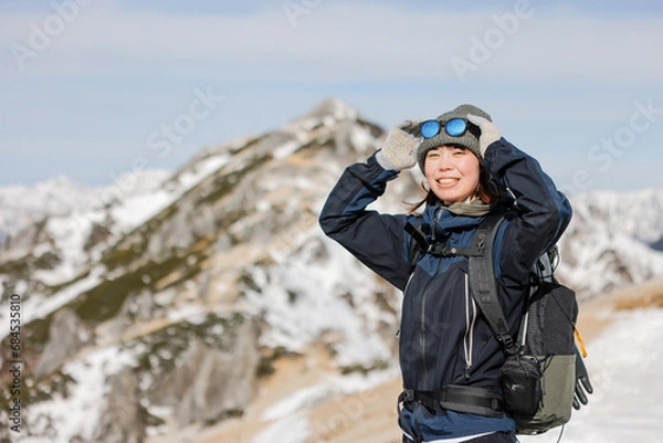 Fototapeta 11月の燕岳登山