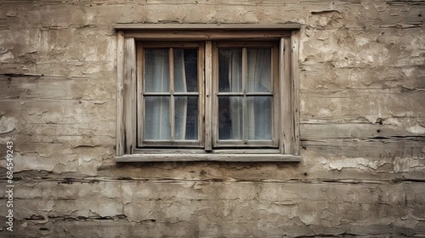Obraz old wooden window