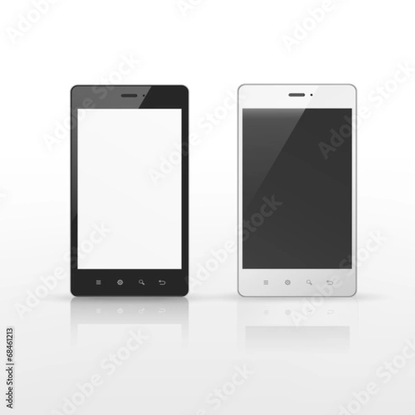 Fototapeta smart phones with blank screen