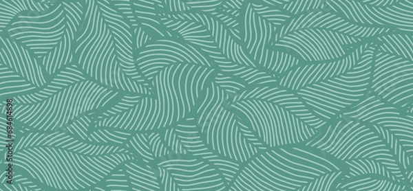 Obraz Nature leaves pattern. Luxury leaf green seamless pattern.