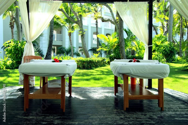 Obraz A table for massage and spa