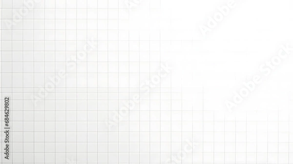 Fototapeta White paper with grid line pattern background. generative ai.