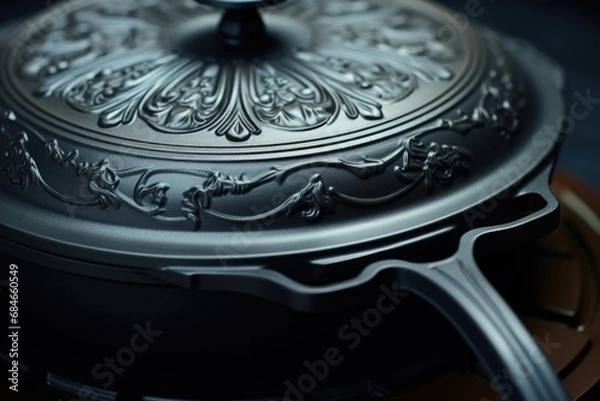 Fototapeta Black Pot on Table