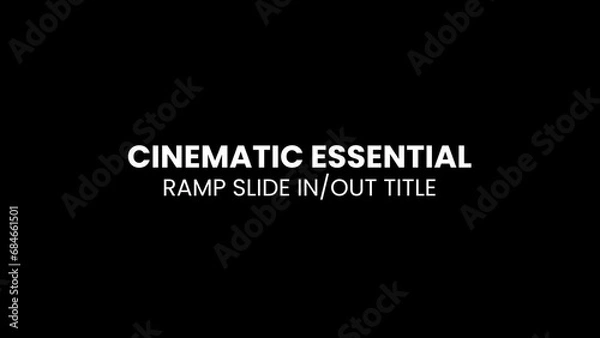 Fototapeta Essential Cinematic Ramp Slide in and Out Title Intro