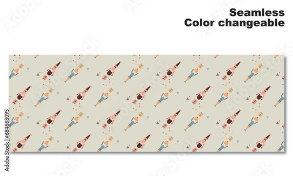 Obraz おもちゃの兵隊をモチーフにした背景パターン、シームレス、グラフィック素材