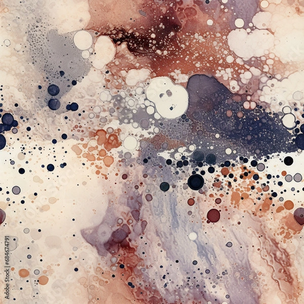 Obraz Seamless pattern with streaks with splashes, streaks beige, burgundy, indigo