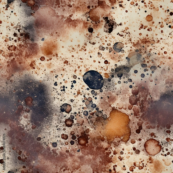 Obraz Seamless pattern with streaks with splashes, streaks beige, burgundy, indigo