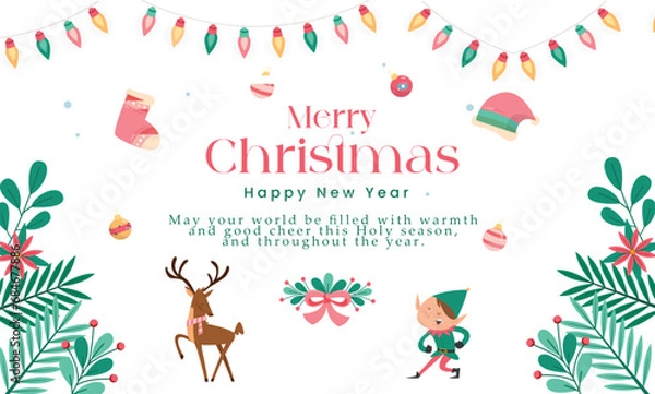 Obraz merry christmas card