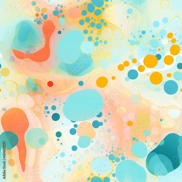 Fototapeta Seamless abstract pattern of bright spots