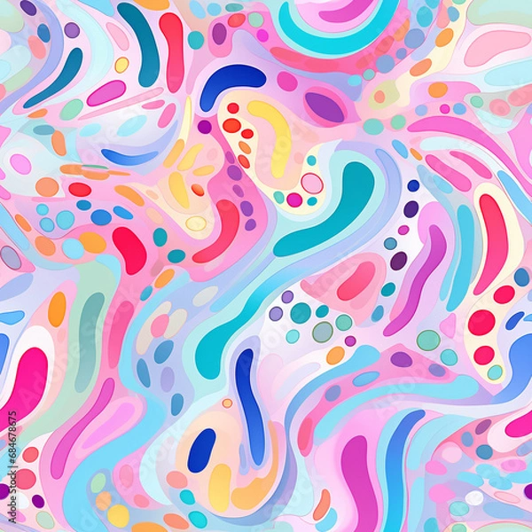 Fototapeta Abstract pattern of colored spots