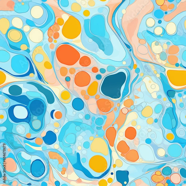 Fototapeta  Seamless pattern abstract shapes
