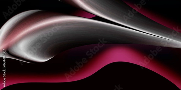 Obraz Silver red abstract curved lines graphic design vector background 