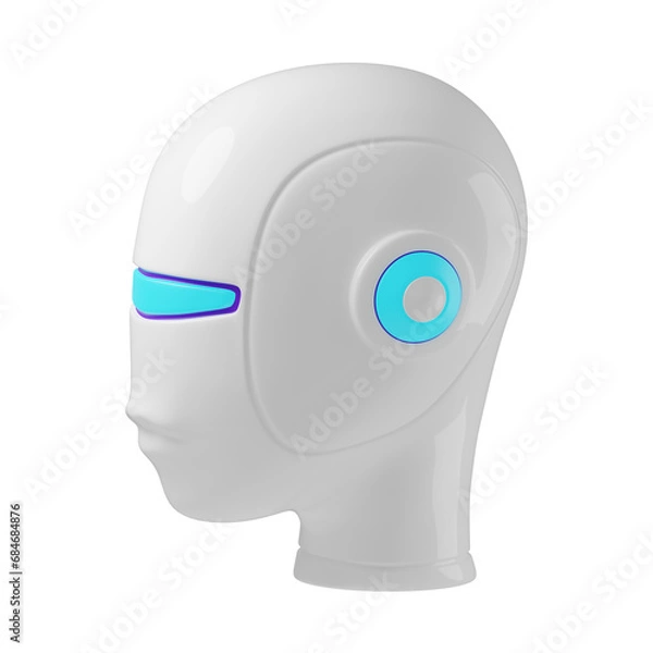 Obraz Futuristic Humanoid Robot Head Design